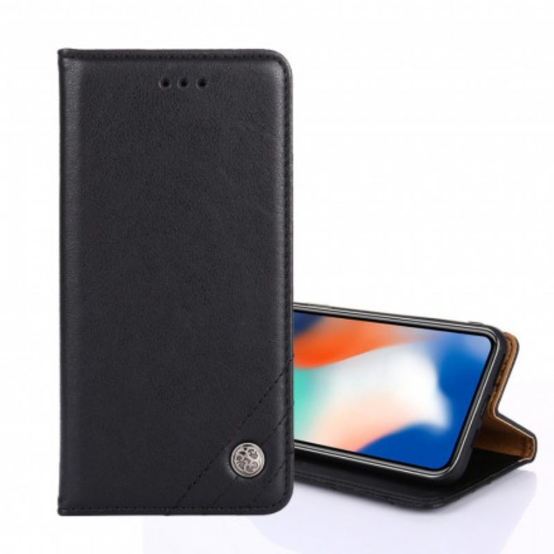 Puhelinkuoret Xiaomi Mi 10T Lite Kotelot Flip Nahkatyyli Niiteillä