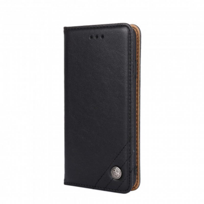 Puhelinkuoret Xiaomi Mi 10T Lite Kotelot Flip Nahkatyyli Niiteillä