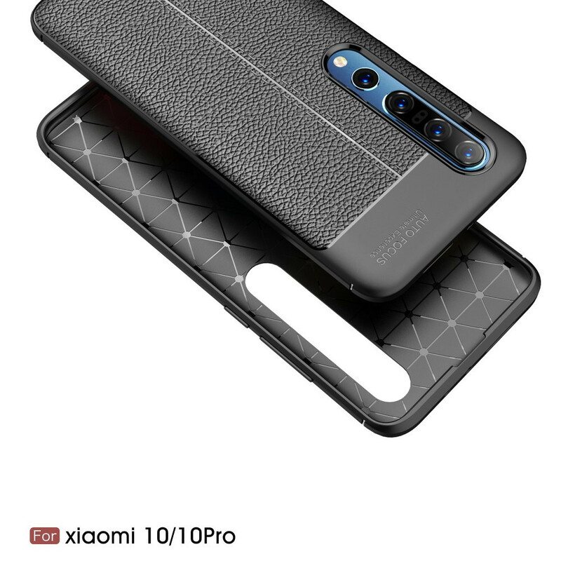 Kuori Xiaomi Mi 10 / 10 Pro Kaksilinjainen Litsi-nahkaefekti