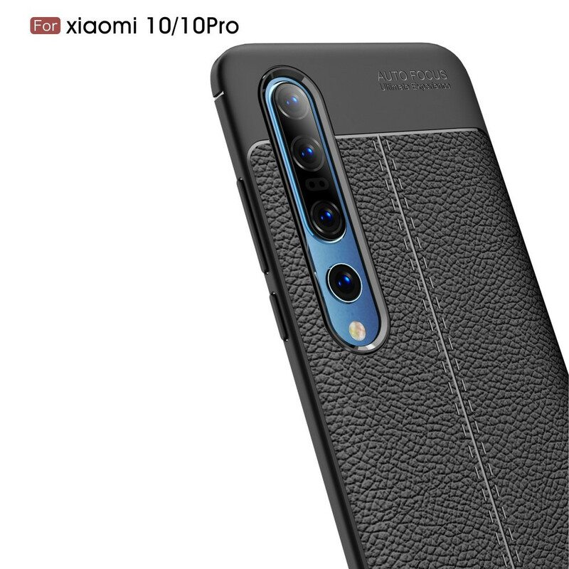 Kuori Xiaomi Mi 10 / 10 Pro Kaksilinjainen Litsi-nahkaefekti