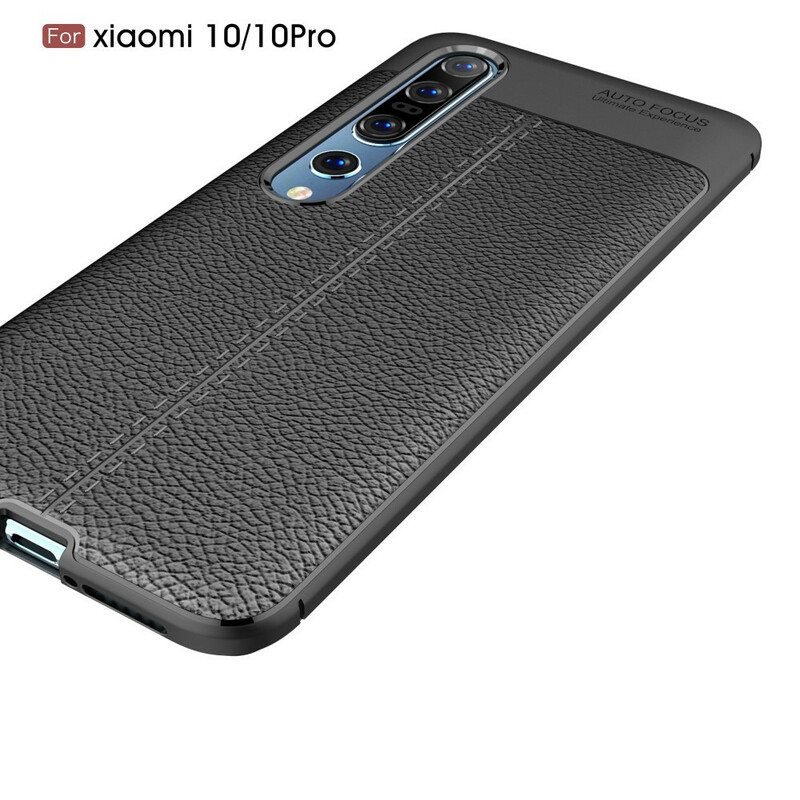 Kuori Xiaomi Mi 10 / 10 Pro Kaksilinjainen Litsi-nahkaefekti