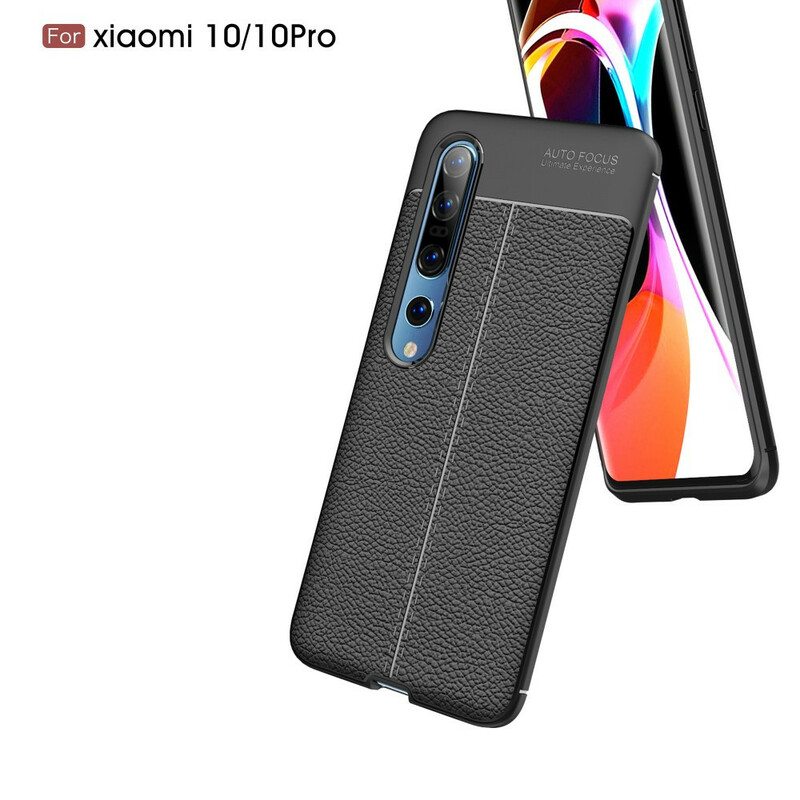 Kuori Xiaomi Mi 10 / 10 Pro Kaksilinjainen Litsi-nahkaefekti