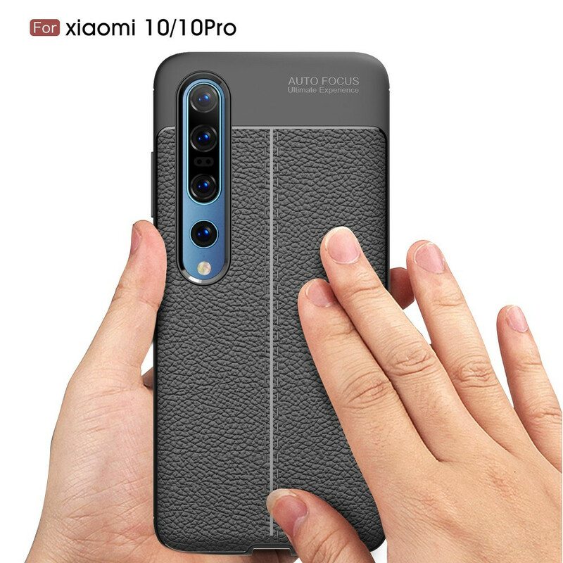 Kuori Xiaomi Mi 10 / 10 Pro Kaksilinjainen Litsi-nahkaefekti
