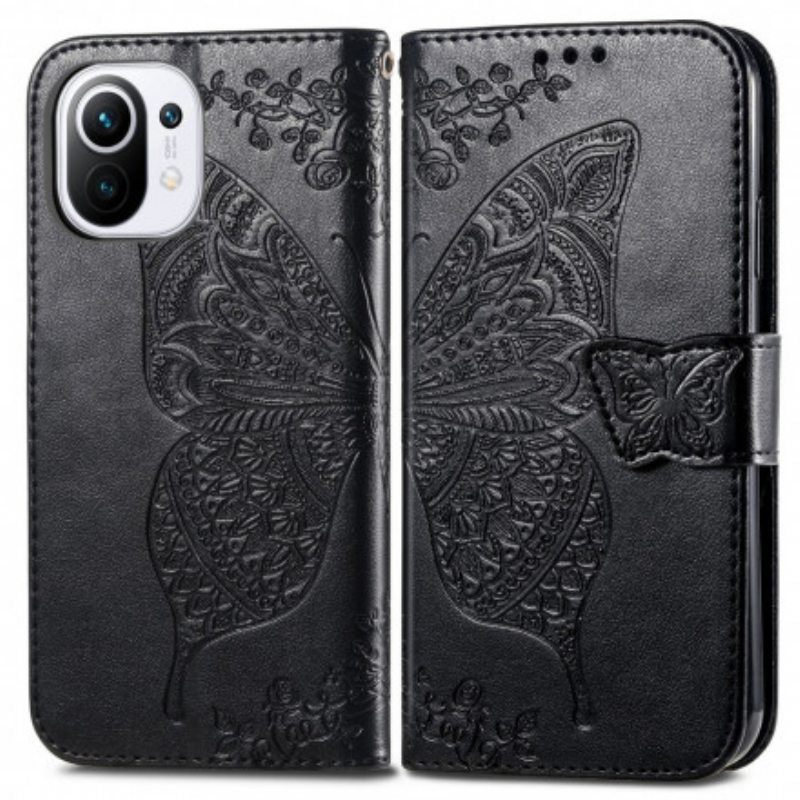 Flip Case Xiaomi Mi 11 (5G) Puolikkaat Perhoset