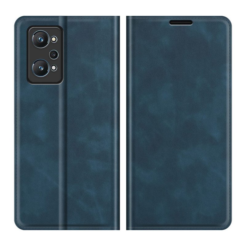 Puhelinkuoret Realme GT Neo 3T / Neo 2 Kotelot Flip Silkkipehmeä Nahkaefekti