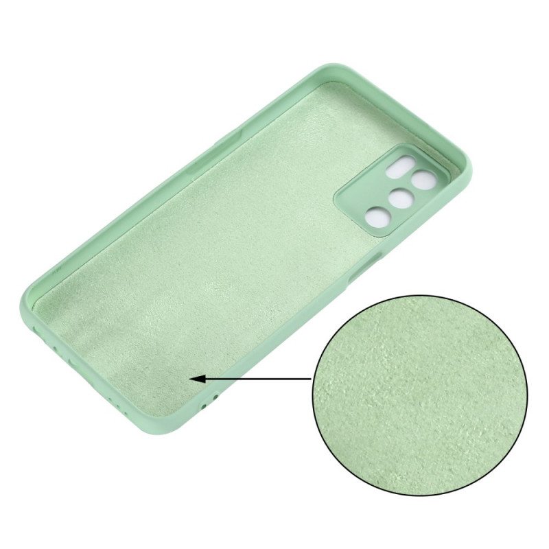 Case Oppo A16 / A16s Nestemäinen Silikoni Kaulanauhalla