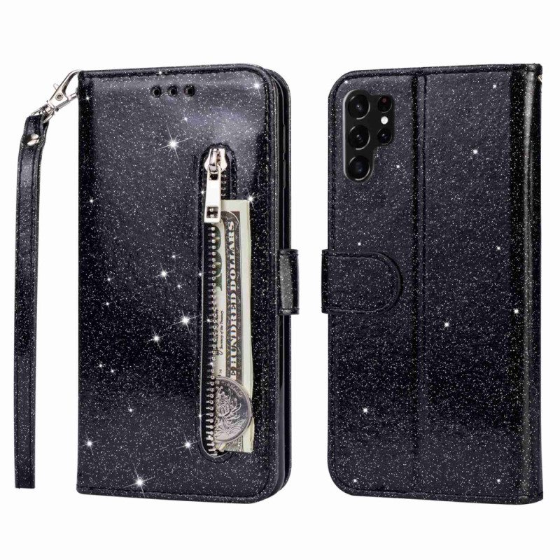 Kotelot Samsung Galaxy S23 Ultra 5G Glitter Kolikkopussi