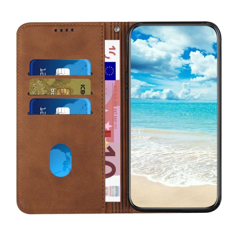 Puhelinkuoret Samsung Galaxy S23 Ultra 5G Kotelot Flip Style Nahka 3d-kuvio