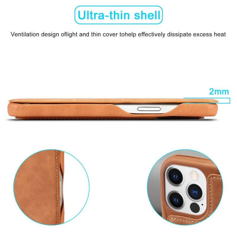 Puhelinkuoret iPhone 14 Pro Max Kotelot Flip Lc.imeeke Nahkaefekti