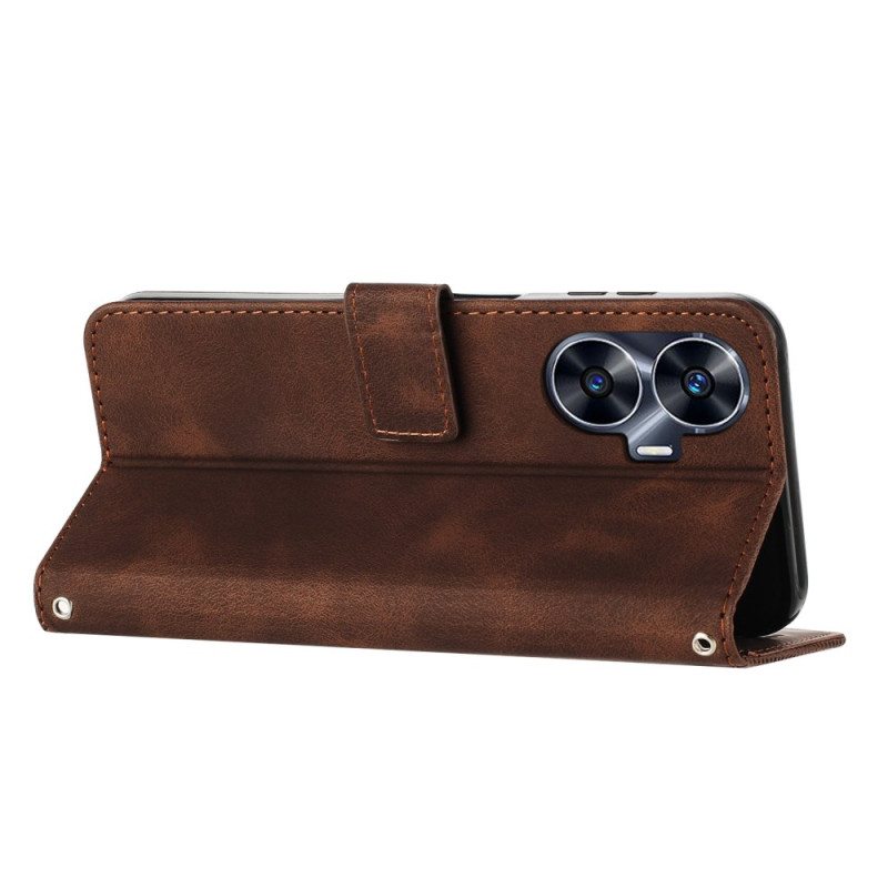 Kotelot Realme C55 Geometriset Viivat Ja Nauha