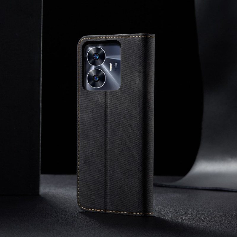 Nahkakotelo Realme C55 Farkkukangas