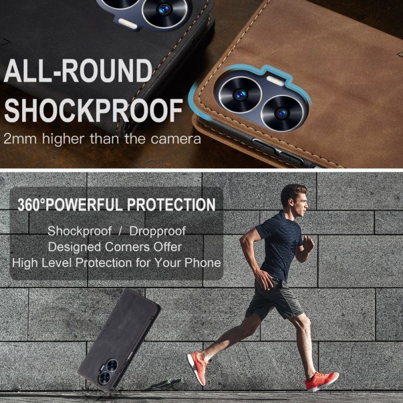 Nahkakotelo Realme C55 Puhelinkuoret Caseme