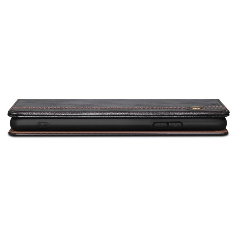 Nahkakotelo Realme C55 Puhelinkuoret Vahattu Keinonahka