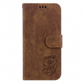 Nahkakotelo Realme C55 Söpö Tiikeri