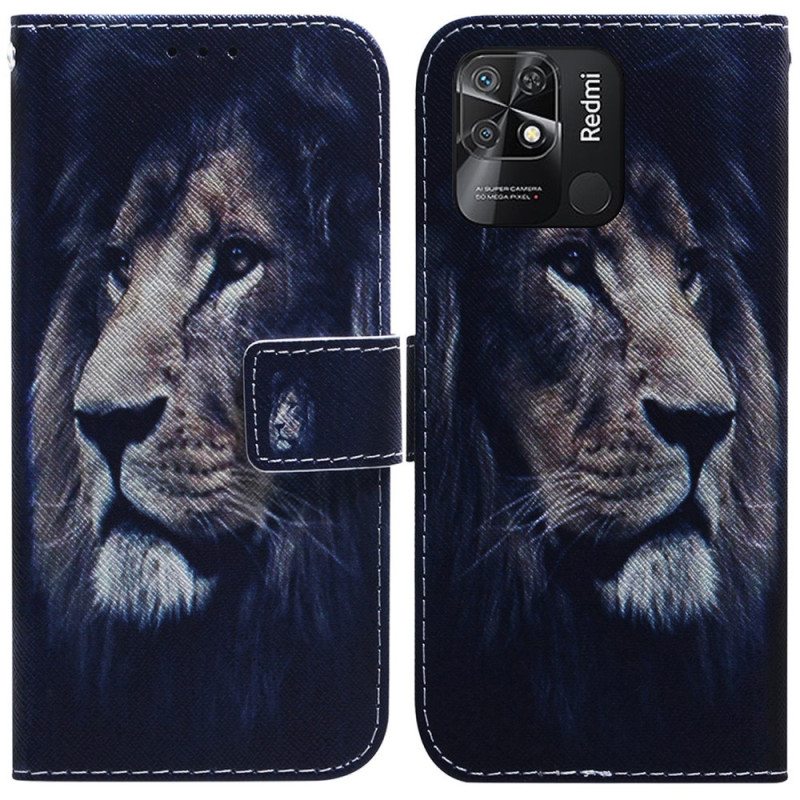 Flip Case Xiaomi Redmi 10C Unelma-leijona
