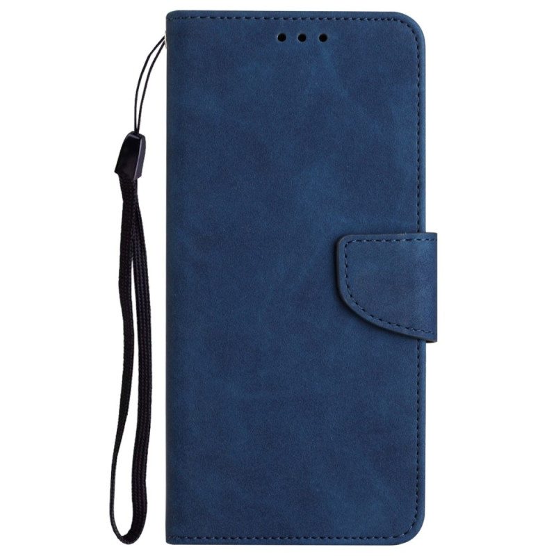 Flip Case Xiaomi Redmi 10C Yksivärinen Kaulanauha