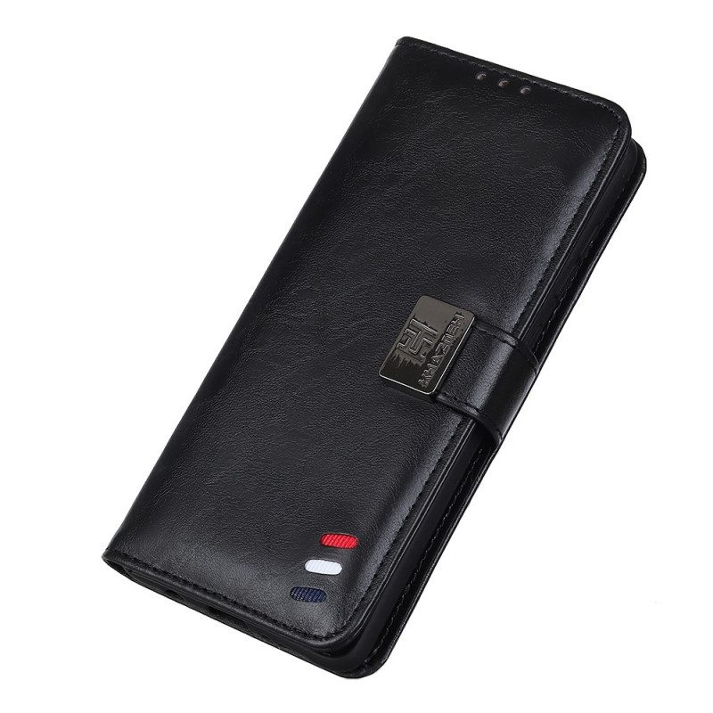 Kotelot Xiaomi Redmi 10C Kolmivärinen Nahkaefekti