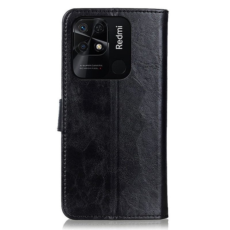 Kotelot Xiaomi Redmi 10C Kolmivärinen Nahkaefekti