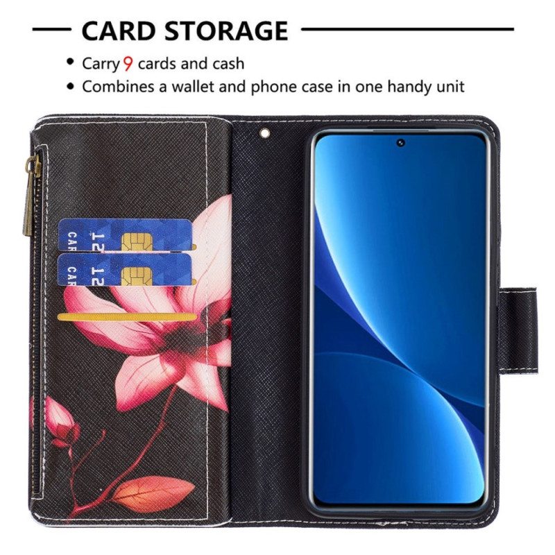 Kotelot Xiaomi Redmi 10C Kukkavetoketjullinen Tasku