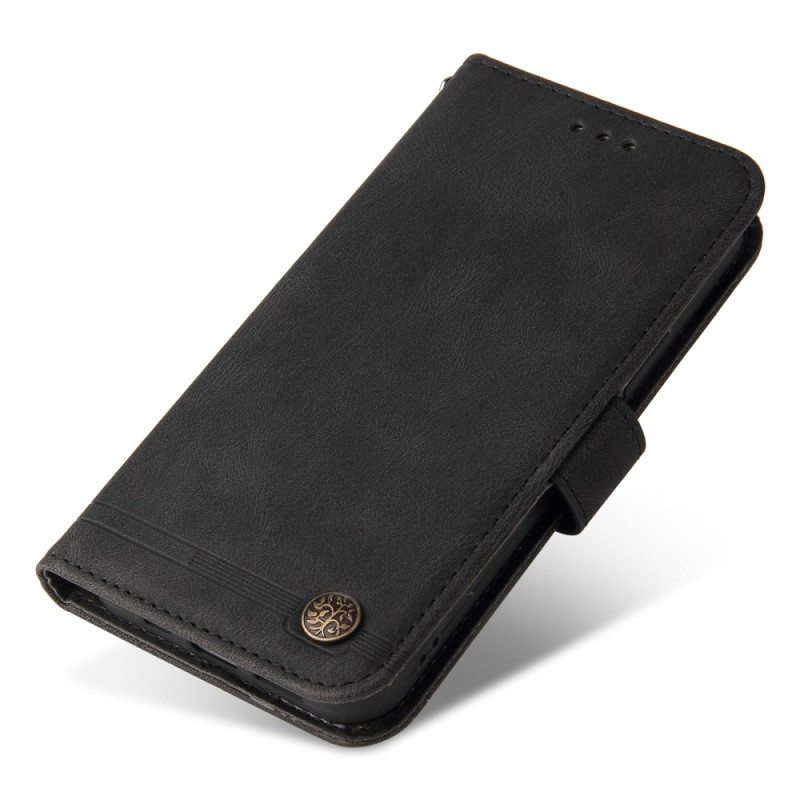 Kotelot Xiaomi Redmi 10C Nahkatyyli Koristeellisella Niitillä