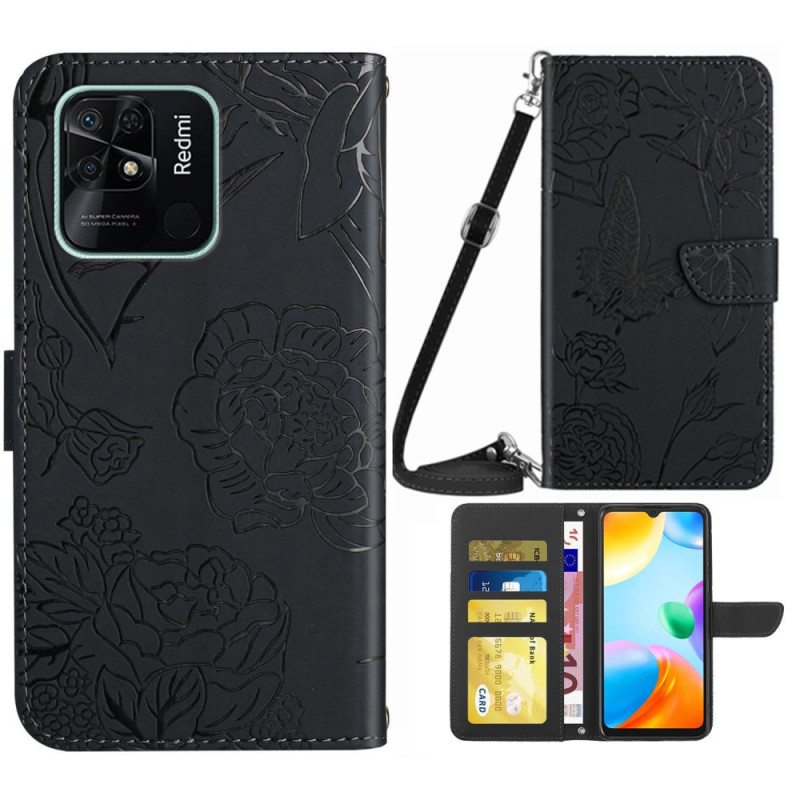 Kotelot Xiaomi Redmi 10C Perhoset Ja Olkahihna