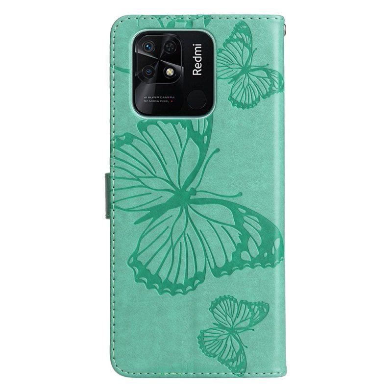Kotelot Xiaomi Redmi 10C Suojaketju Kuori Jättiläishihnaperhoset