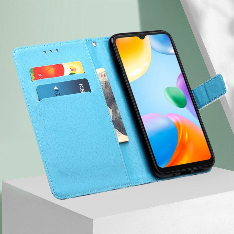 Kotelot Xiaomi Redmi 10C Suojaketju Kuori Strappy Flying Butterflies