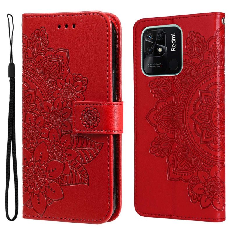 Kotelot Xiaomi Redmi 10C Suojaketju Kuori Strappy Mandala