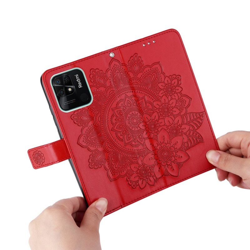 Kotelot Xiaomi Redmi 10C Suojaketju Kuori Strappy Mandala