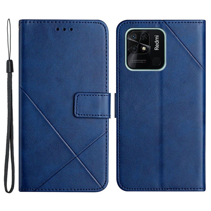Kotelot Xiaomi Redmi 10C X Design Geo Leather Style