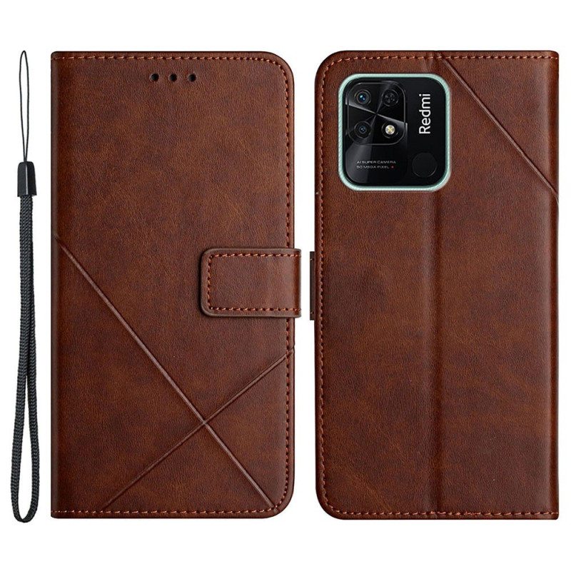 Kotelot Xiaomi Redmi 10C X Design Geo Leather Style