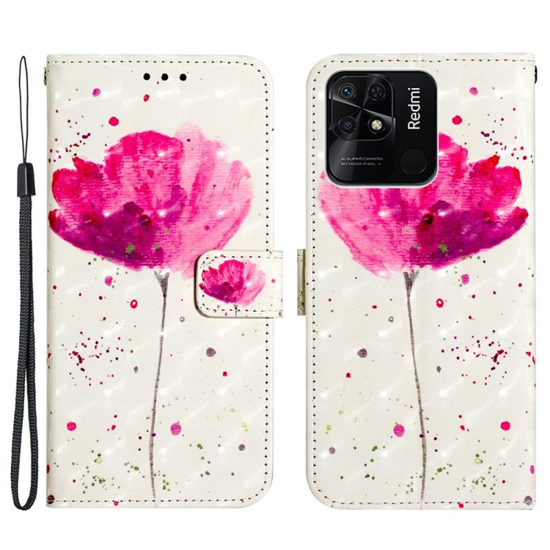 Kuori Kotelot Xiaomi Redmi 10C Suojaketju Kuori Hihna Poppy