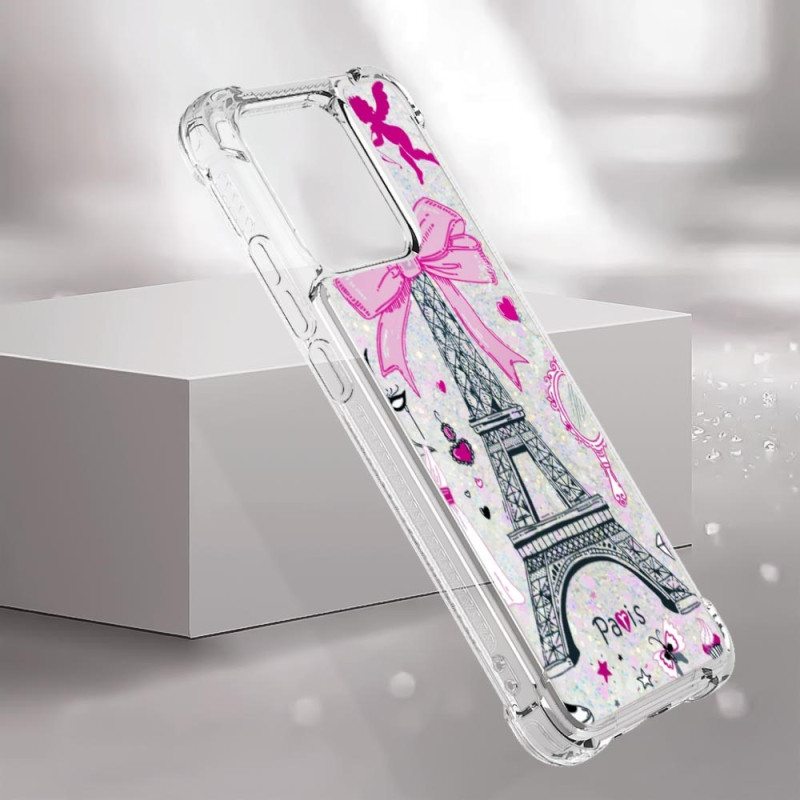 Kuori Xiaomi Redmi 10C Eiffel-tornin Paljetteja