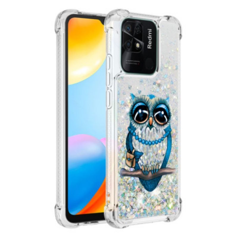 Kuori Xiaomi Redmi 10C Paljetteja Neiti Pöllö
