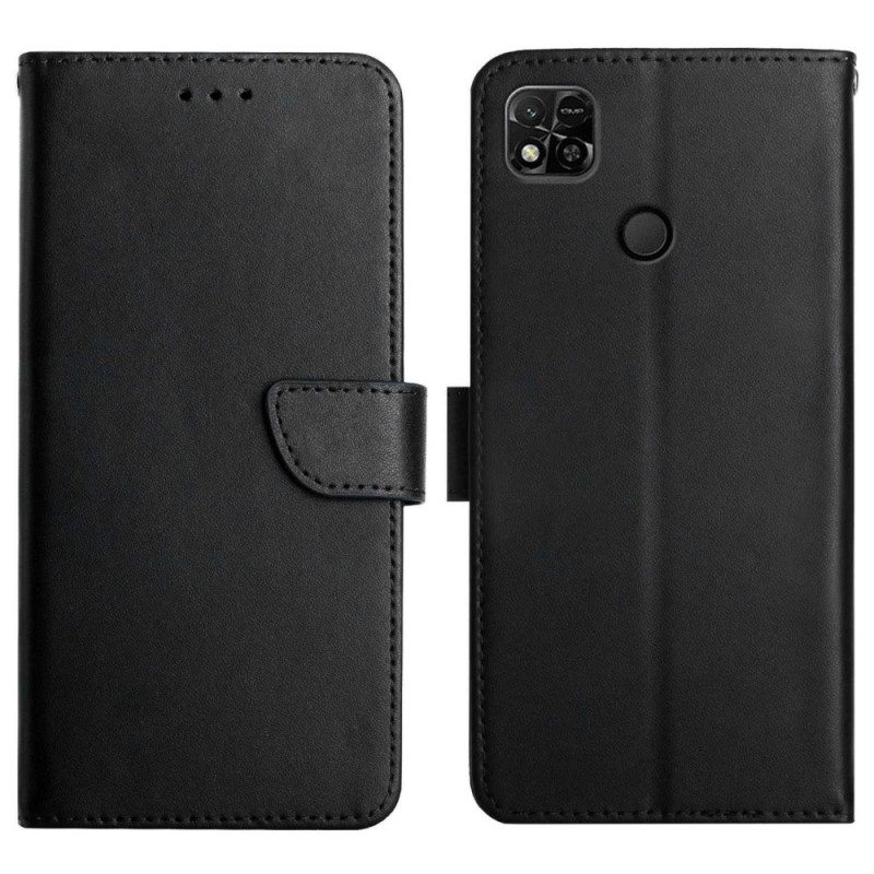 Nahkakotelo Xiaomi Redmi 10C Aitoa Nappan Nahkaa