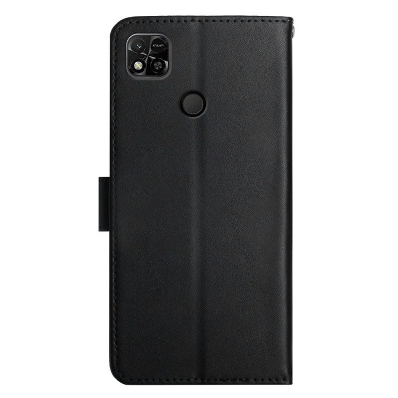 Nahkakotelo Xiaomi Redmi 10C Aitoa Nappan Nahkaa