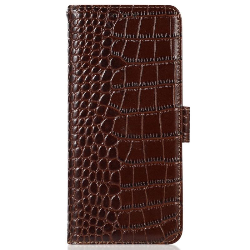 Nahkakotelo Xiaomi Redmi 10C Crocodile Style Rfid