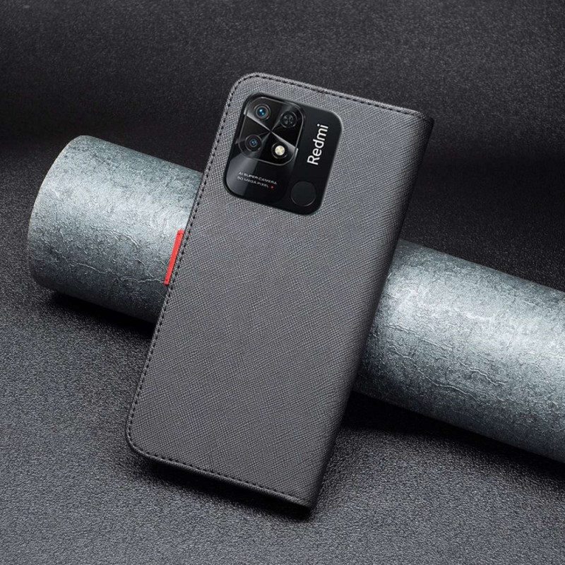 Nahkakotelo Xiaomi Redmi 10C Teksturoitu Keinonahka Binfen Color