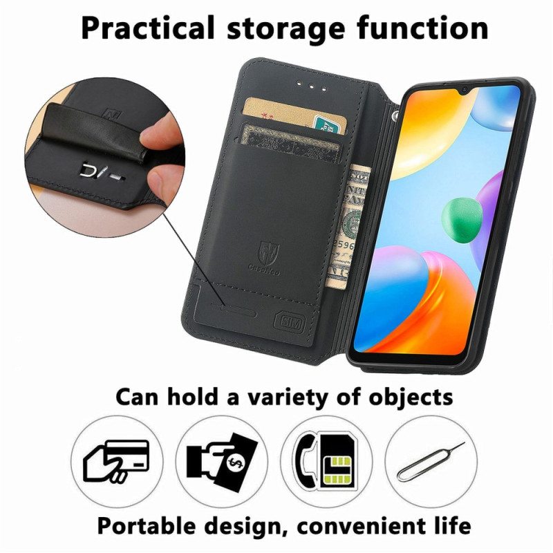 Puhelinkuoret Xiaomi Redmi 10C Kotelot Flip Caseno Rfid -suunnittelu