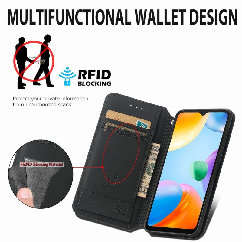 Puhelinkuoret Xiaomi Redmi 10C Kotelot Flip Caseno Rfid -suunnittelu