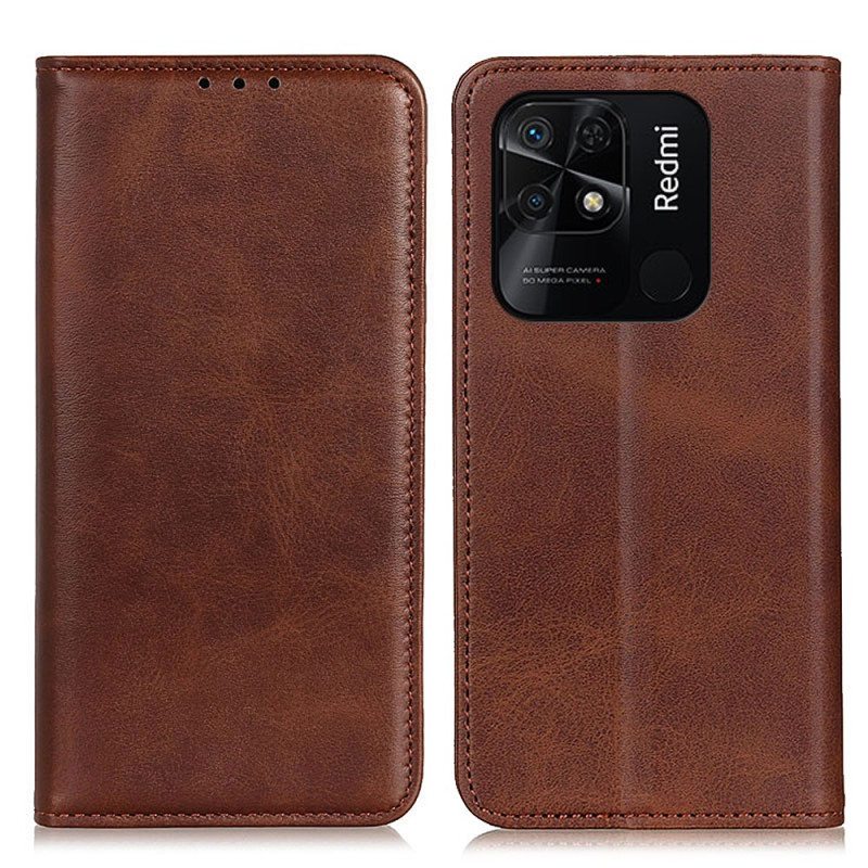 Puhelinkuoret Xiaomi Redmi 10C Kotelot Flip Halkaistu Nahka