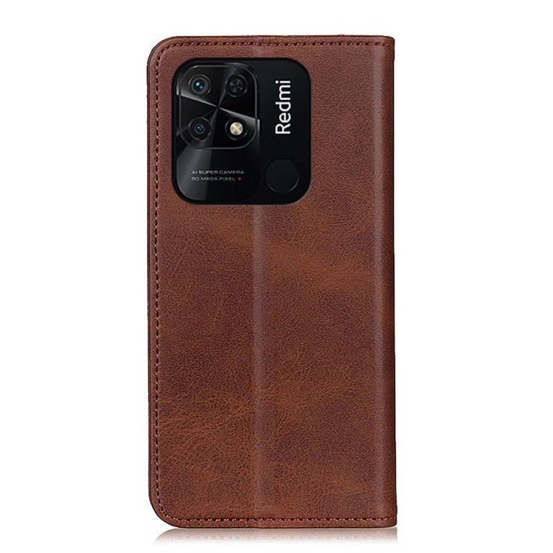 Puhelinkuoret Xiaomi Redmi 10C Kotelot Flip Halkaistu Nahka