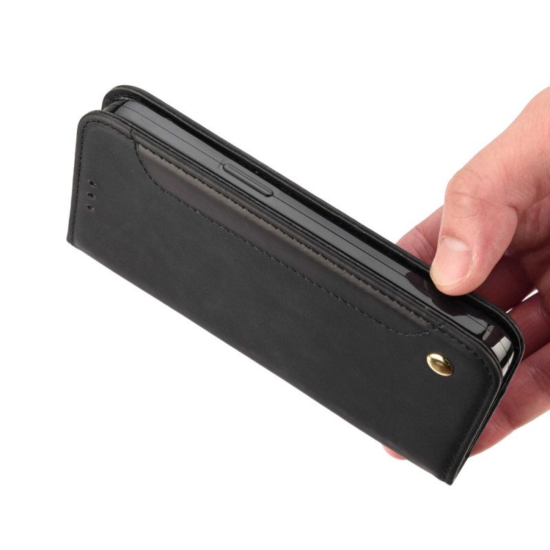 Puhelinkuoret Xiaomi Redmi 10C Kotelot Flip Kaksivärinen Niitillä
