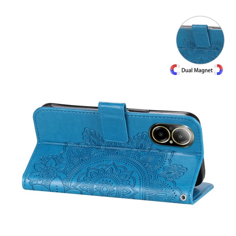 Kotelot Realme C67 Kukkakuvio Hihnalla