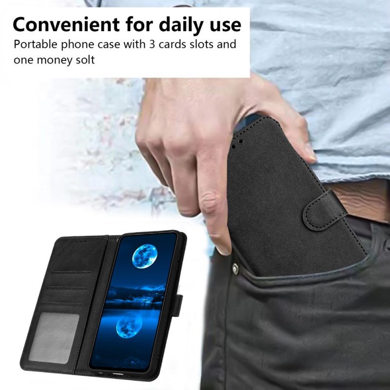 Kotelot Realme C67 Yksivärinen Nahkajäljitelmä Hihnalla