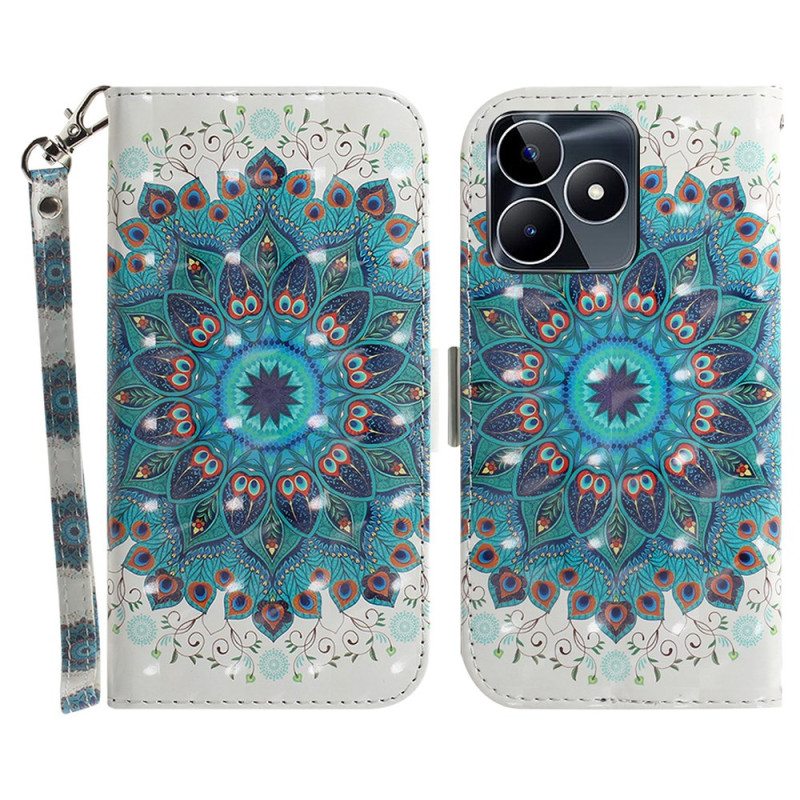 Kotelot Realme C53 Vihreä Mandalapidike Nauhalla