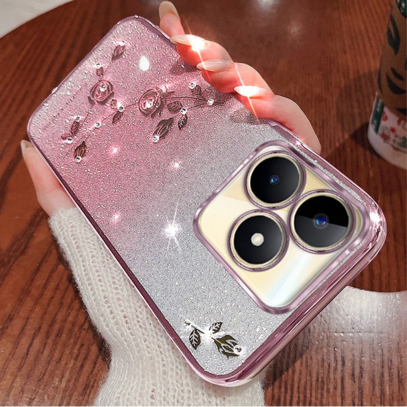 Kuori Realme C53 Kadem Kimallus- Ja Strassipidike