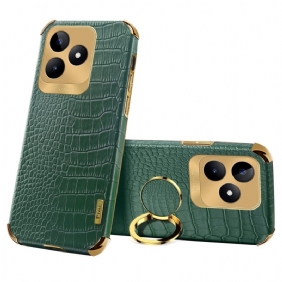 Puhelinkuoret Realme C53 Krokotiilikuvioinen Sormuksen Pidike