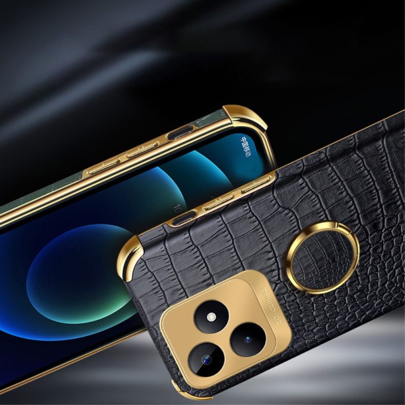 Puhelinkuoret Realme C53 Krokotiilikuvioinen Sormuksen Pidike