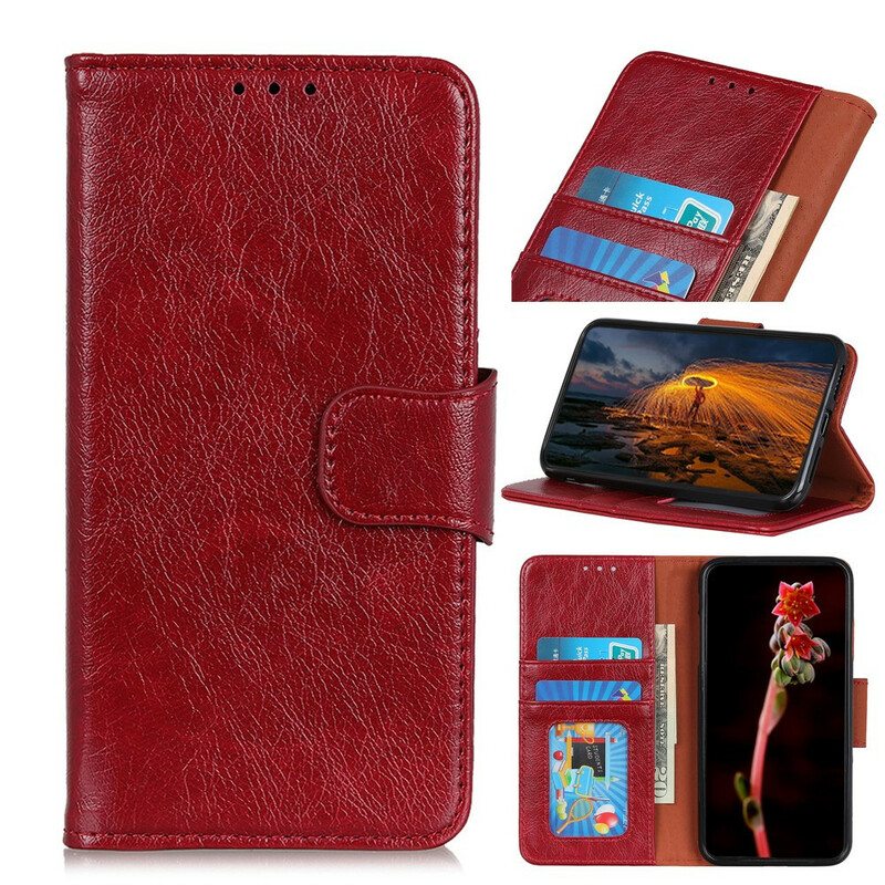 Kotelot Xiaomi Redmi 9T Halkaistu Nappan Nahka